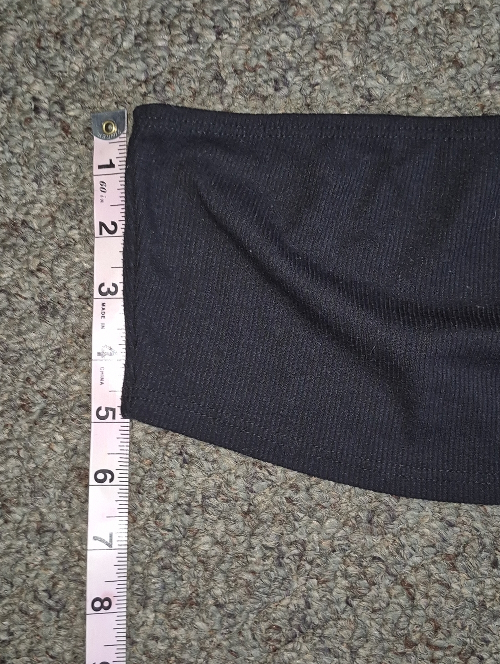Knit Riot Black Ribbed Cropped Tube Top Small - Picture 3 of 6